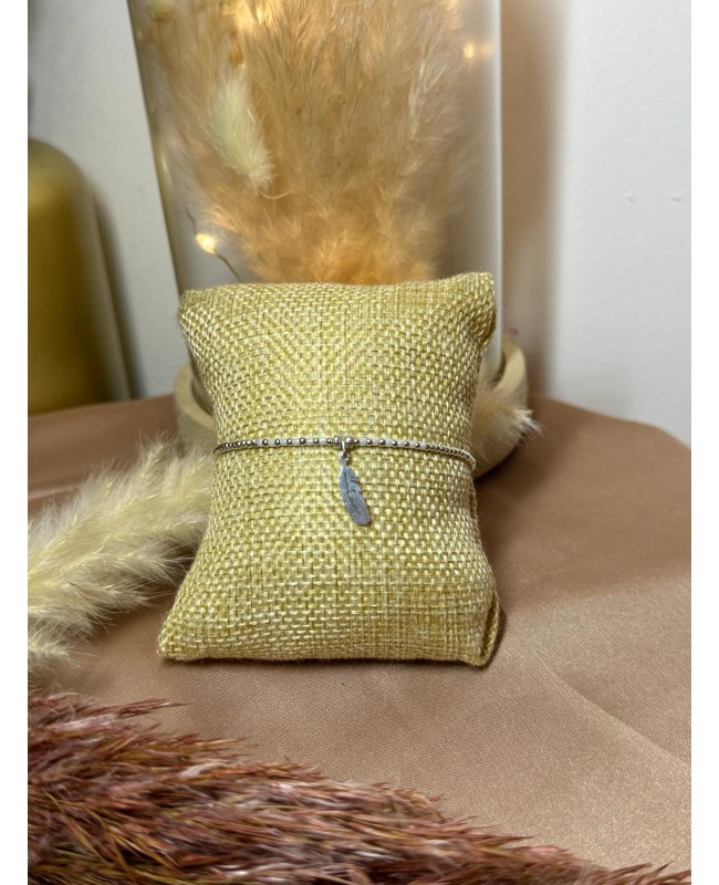 Bracelet plume en argent 925 Bracelet plume en argent 925