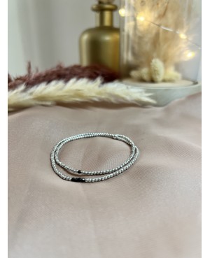 Bracelet Debo double tour en argent 925